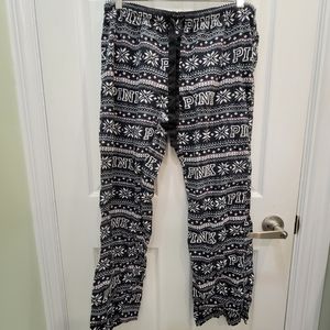 EUC VS Pink Fair Isle pajama pants (Size M)
